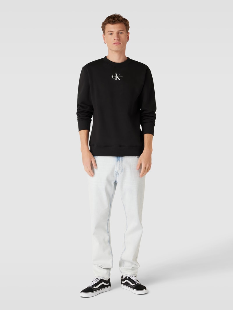 Sweatshirt mit Label-Detail in black