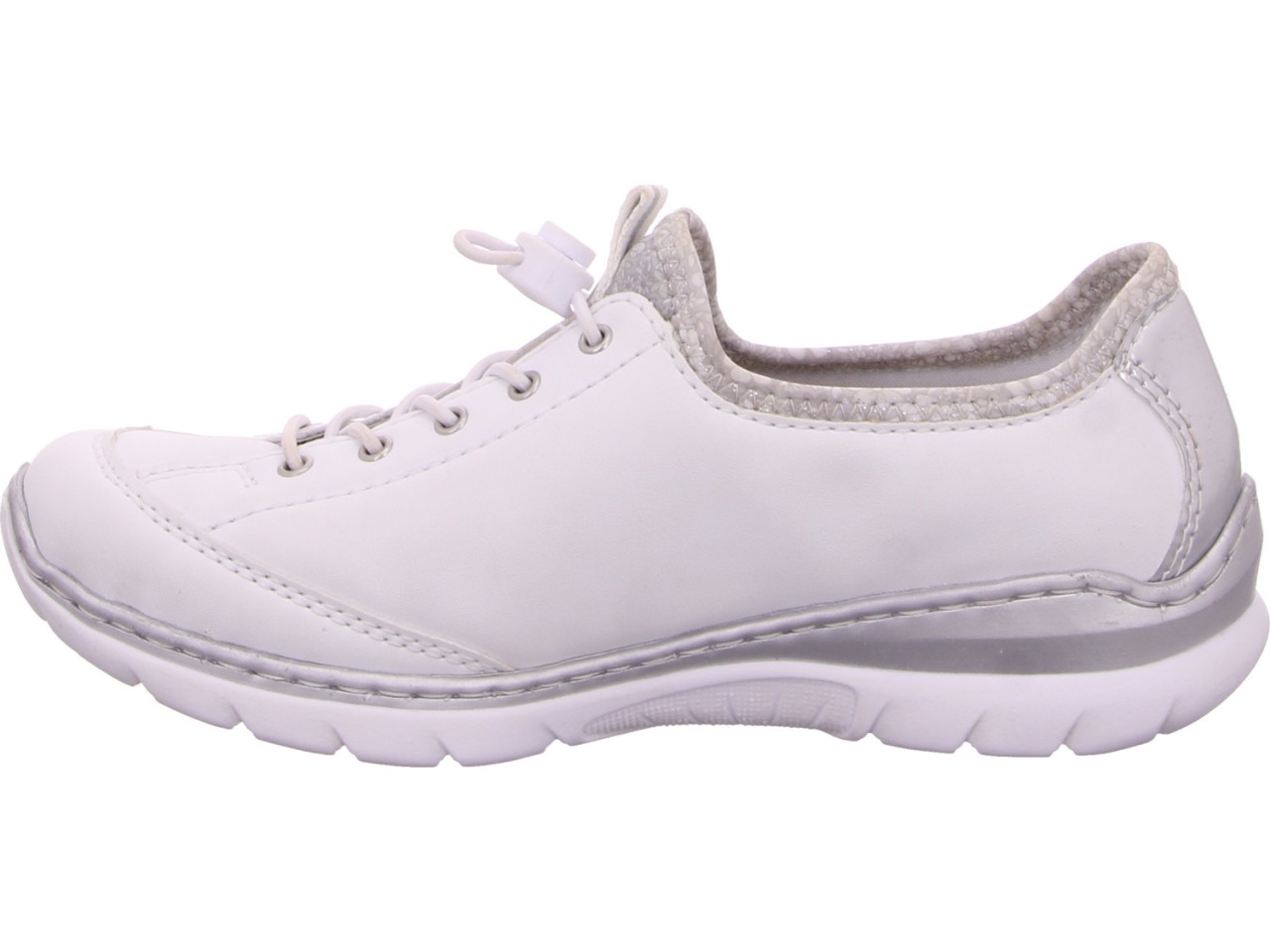 RIEKER Sportliche Slipper weiss