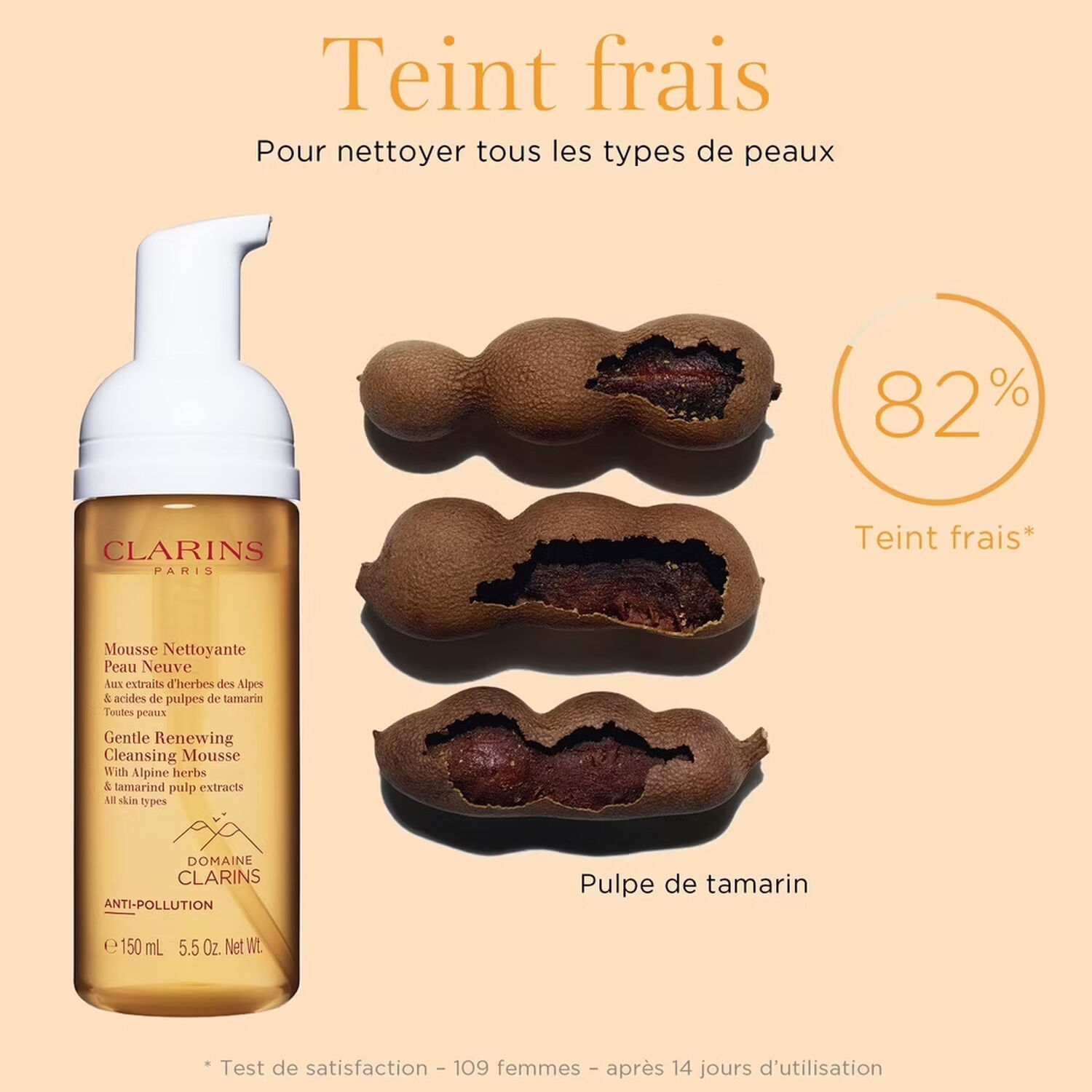 Clarins Mousse Nettoyante Peau Neuve Démaquillant et Nettoyant Anti-Pollution