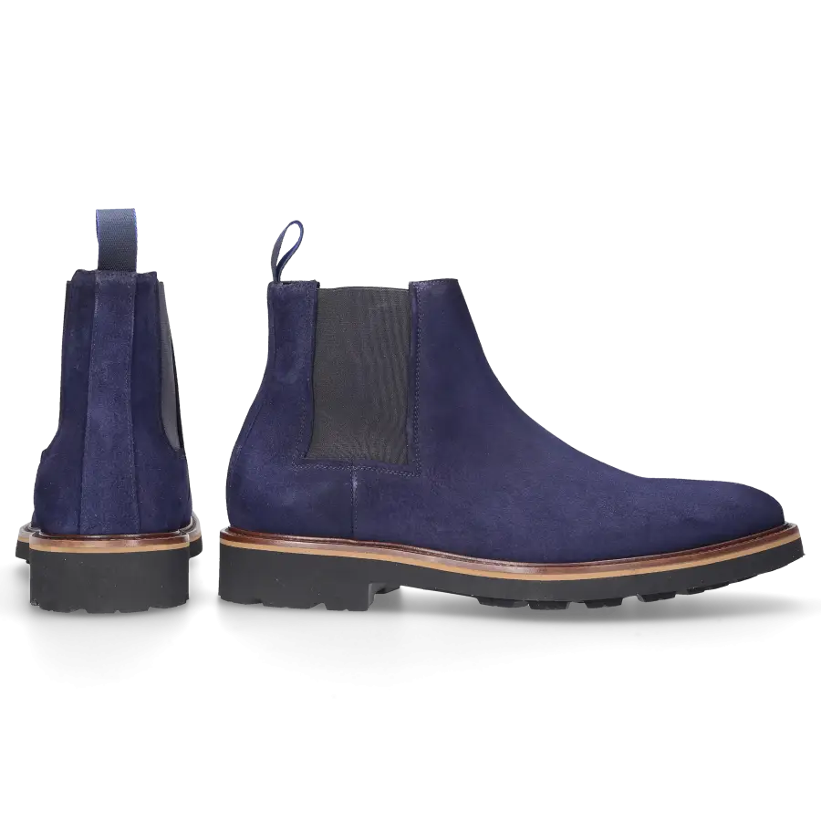 Budapester - Chelsea Boots 14196 Veloursleder - blau