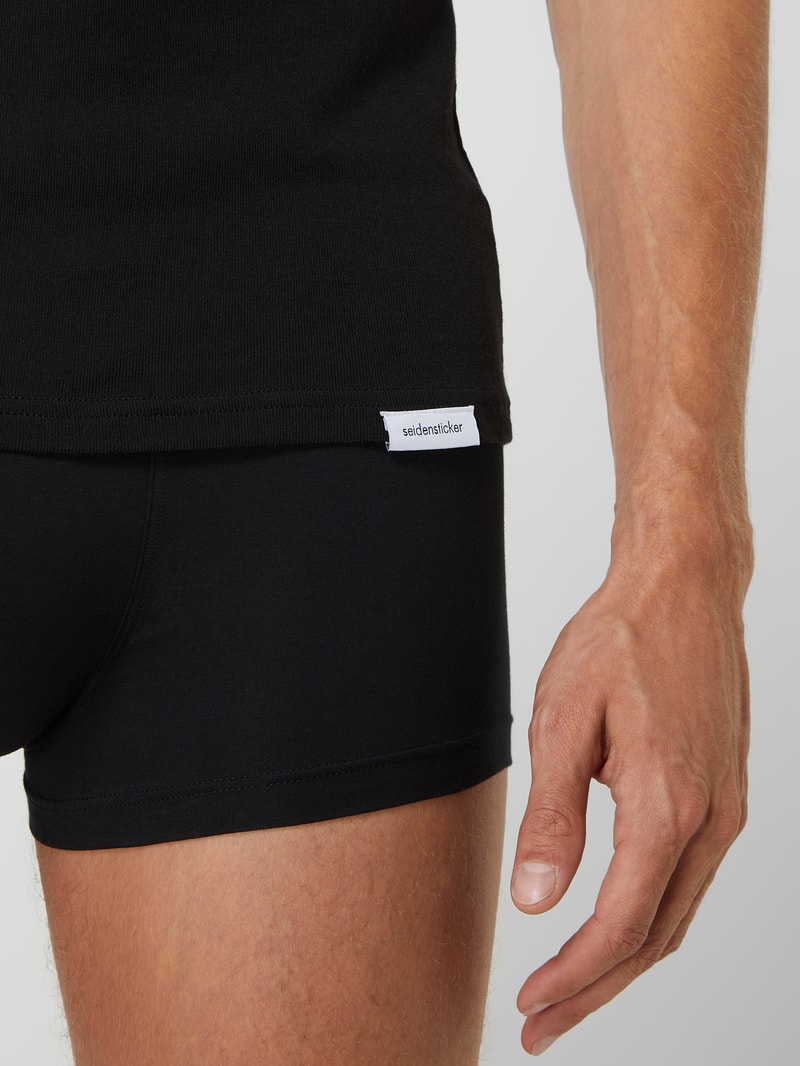 Tanktop aus Baumwolle im 2er-Pack in schwarz