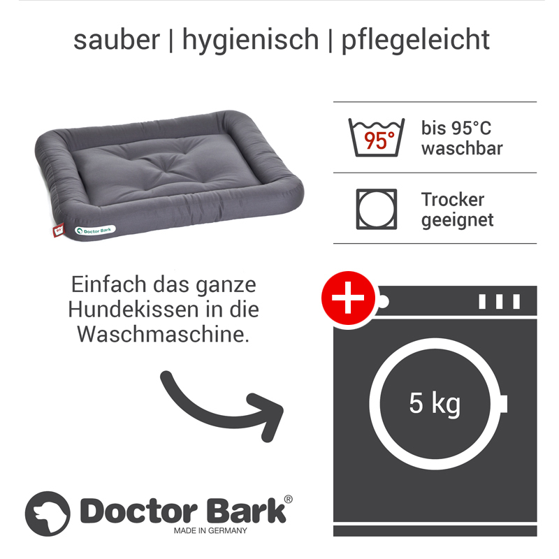 Doctor Bark Hundekissen Doctor Bark Liegekissen grau M