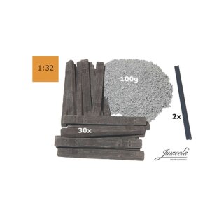 1:32 Schüttbahnsteig Holzschwellen, ca. 80cm