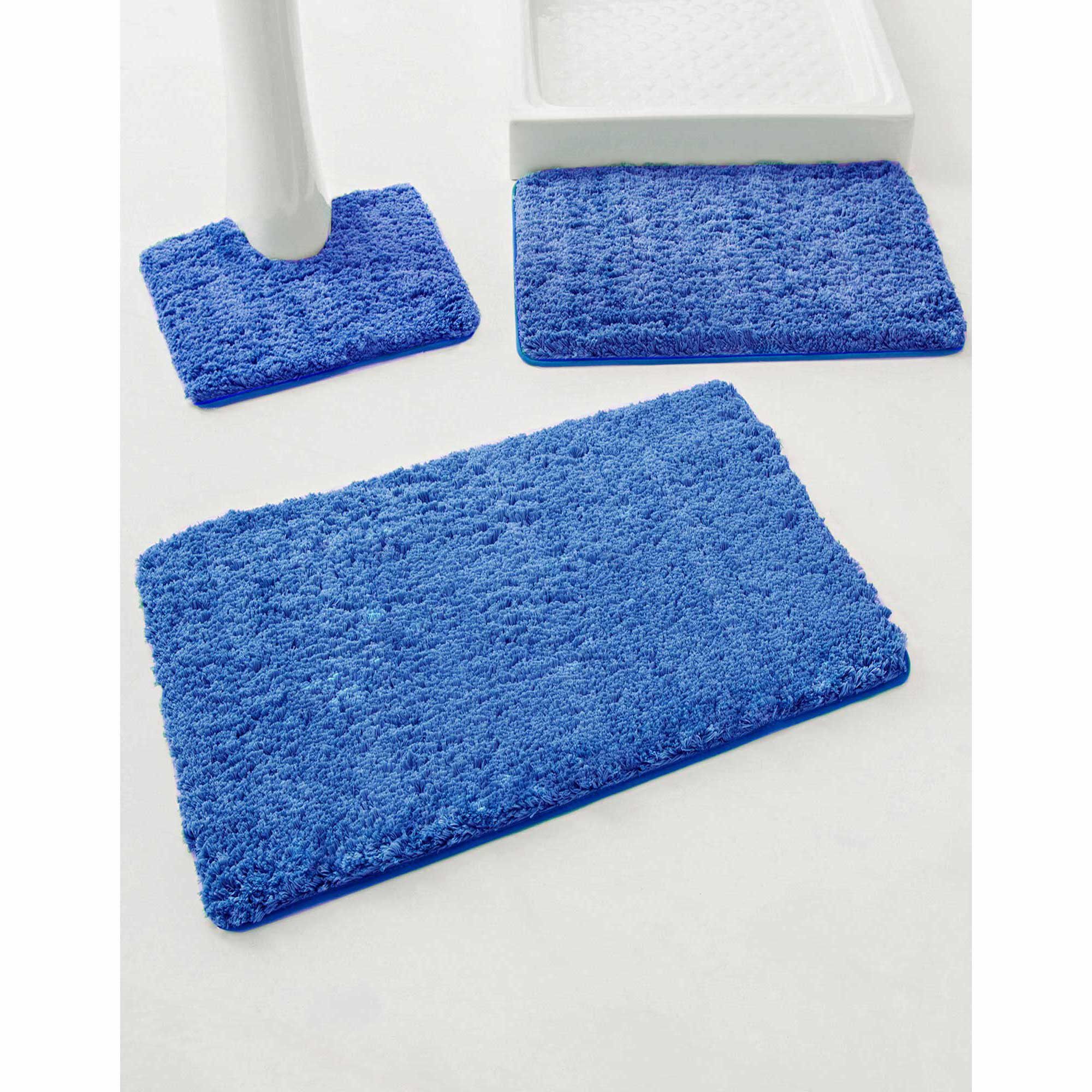 Tapis de bain uni moelleux microfibre