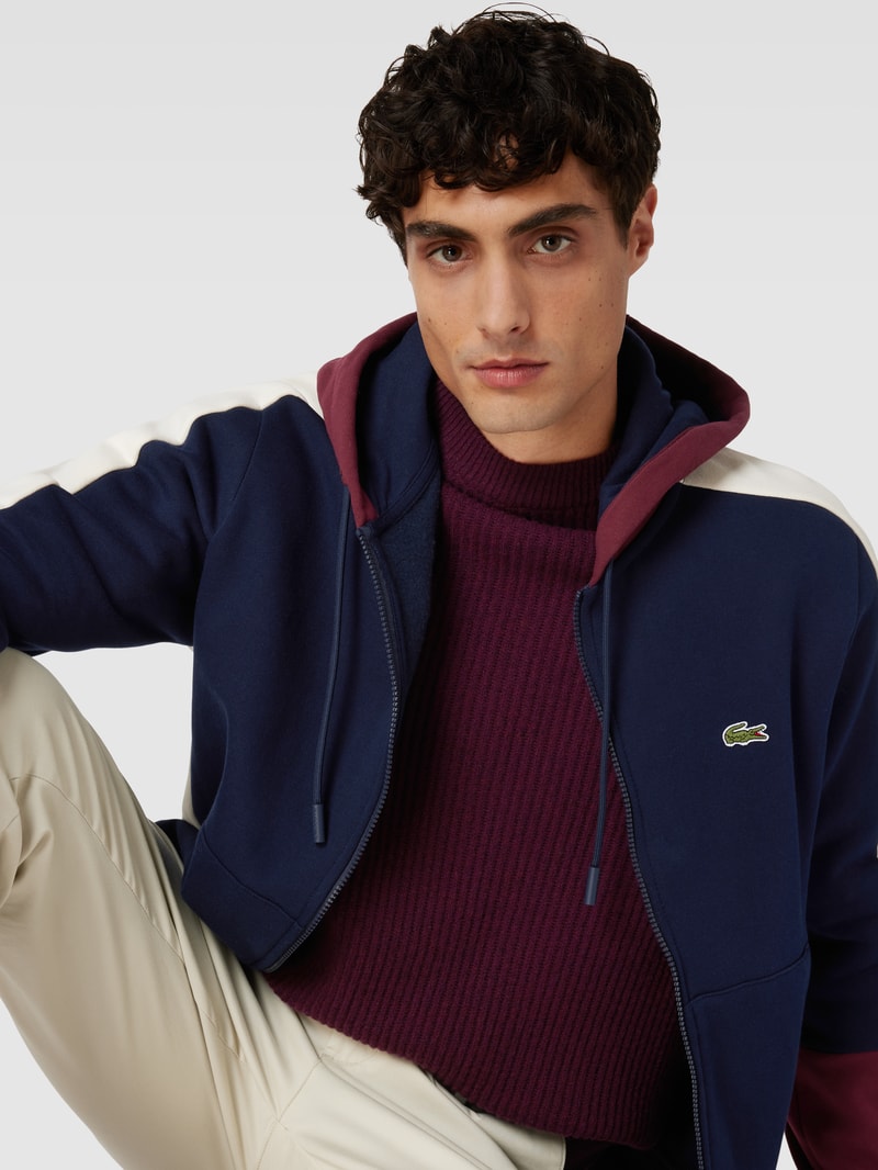 Sweatjacke mit Kapuze in dunkelblau