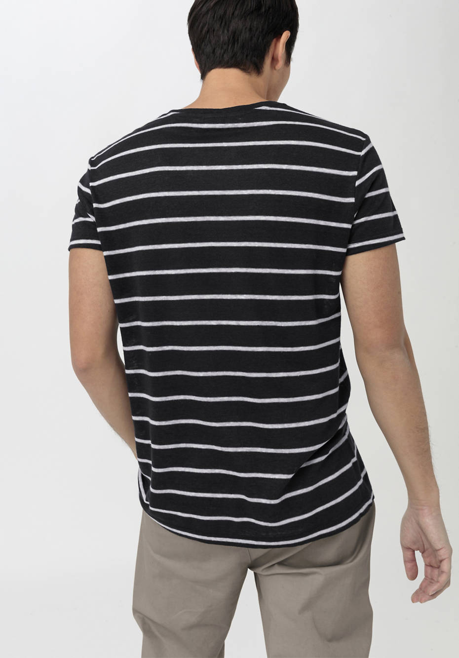 Streifen-Shirt aus reinem Leinen