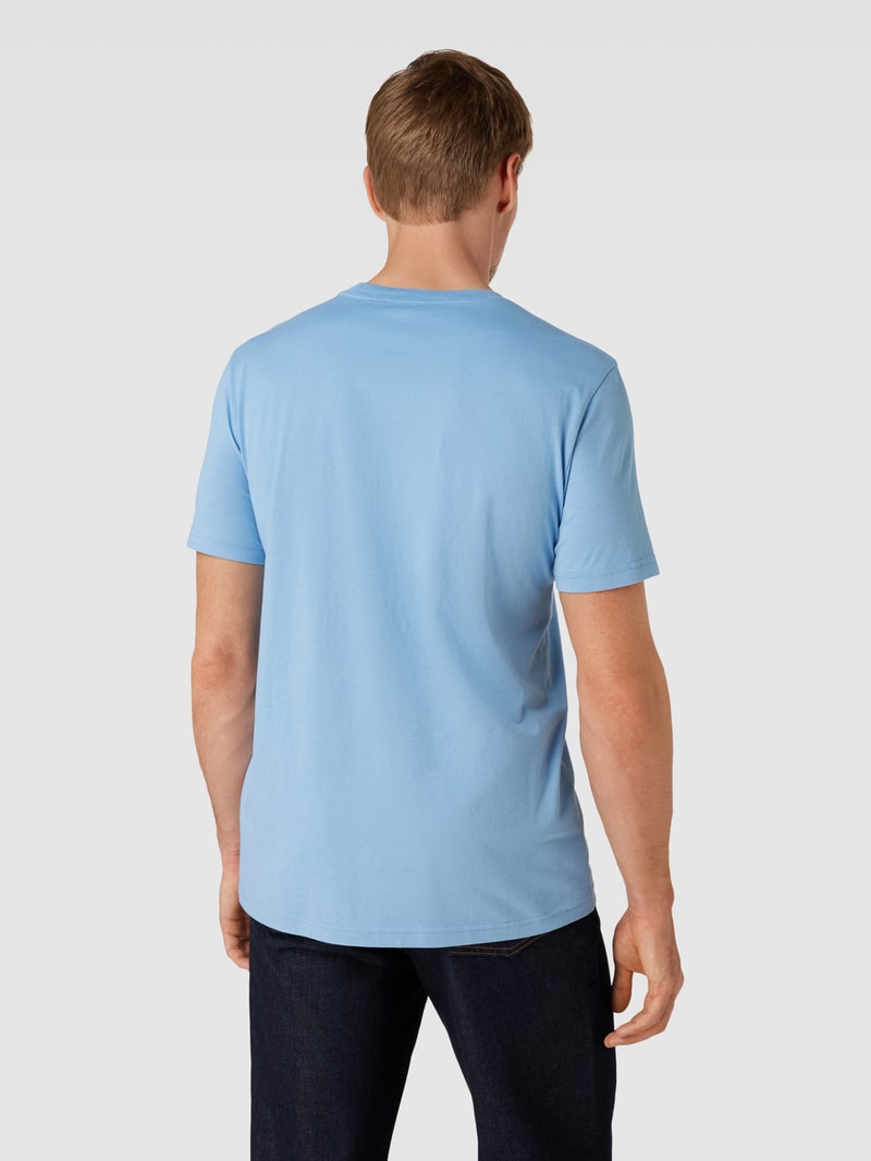 T-Shirt mit Motiv-Print Modell 'JAAMES LOW CARBON DIET' in hellblau