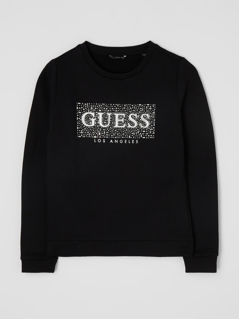 Sweatshirt aus Baumwolle in schwarz