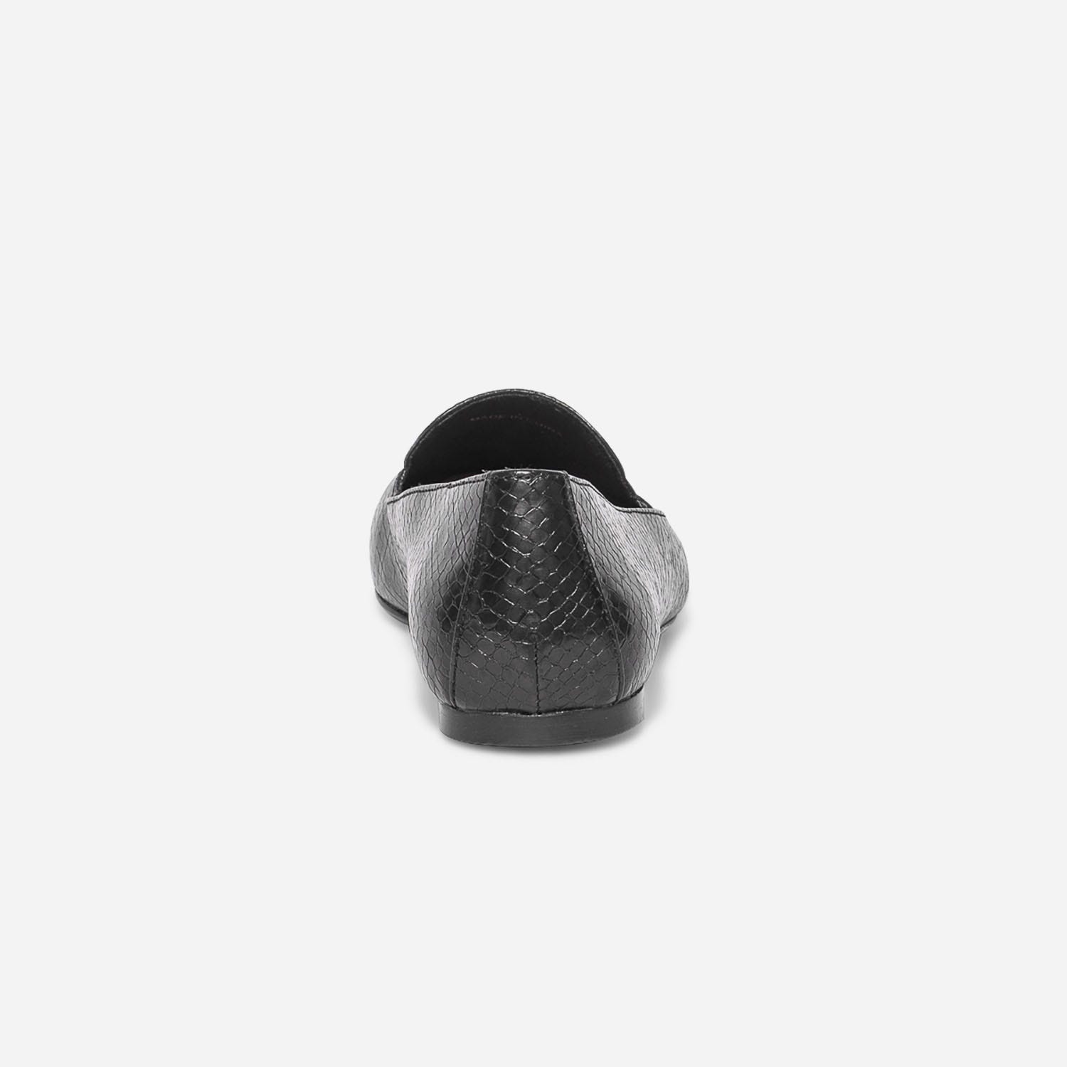 Slipper noir embossé python