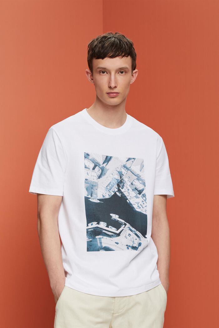 Bedrucktes Jersey-T-Shirt, 100 % Baumwolle