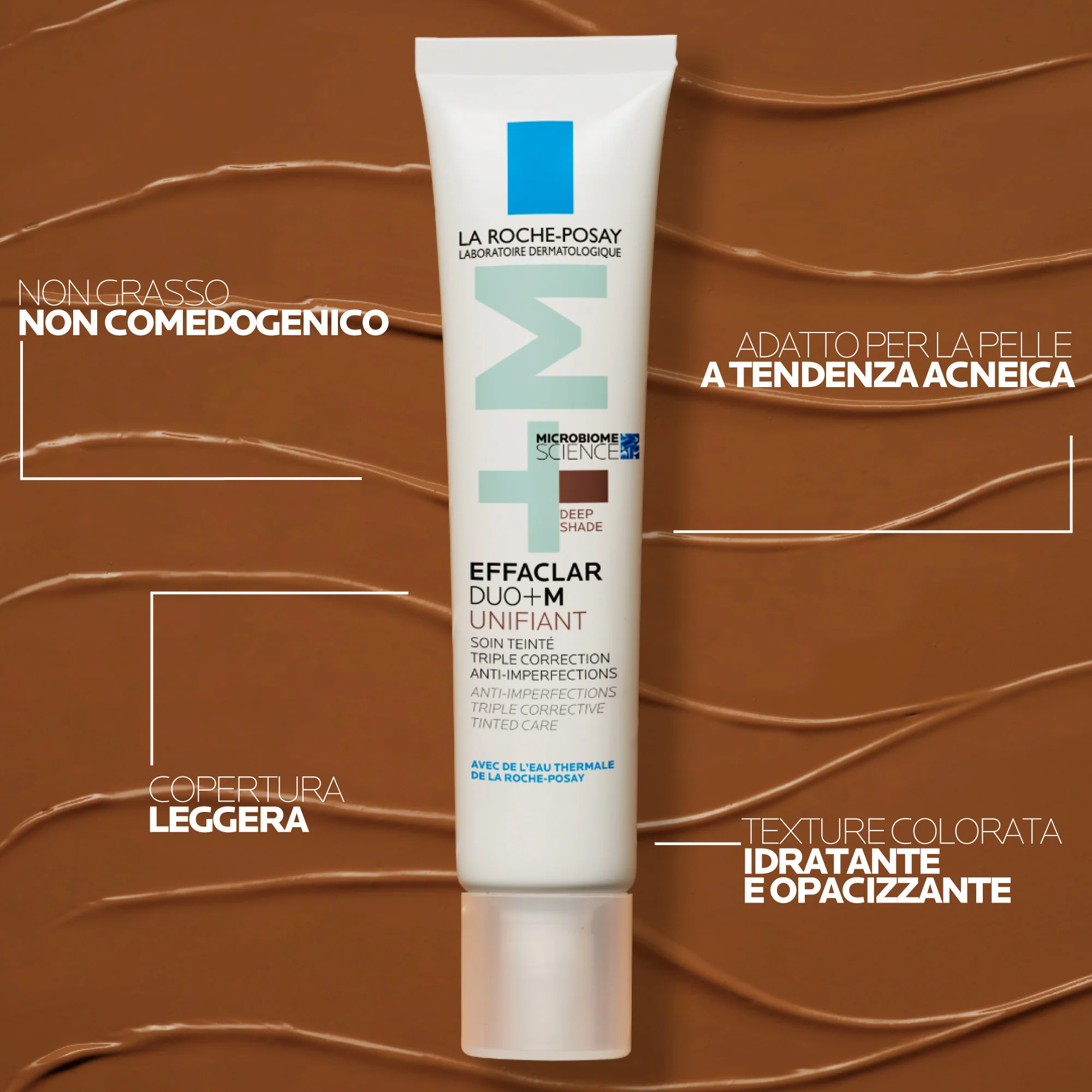 Effaclar Duo+M Unifiant – Korrigierende, ausgleichende und reinigende Pflege – Getönte Gesichtscreme gegen Unreinheiten