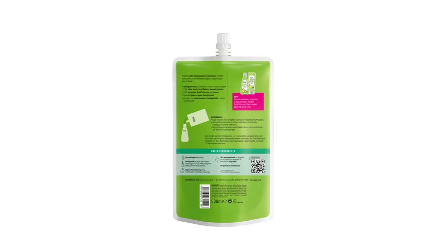 GUHL Frische & Leichtigkeit Anti-Fett Shampoo Nachfüllbeutel 500 ml