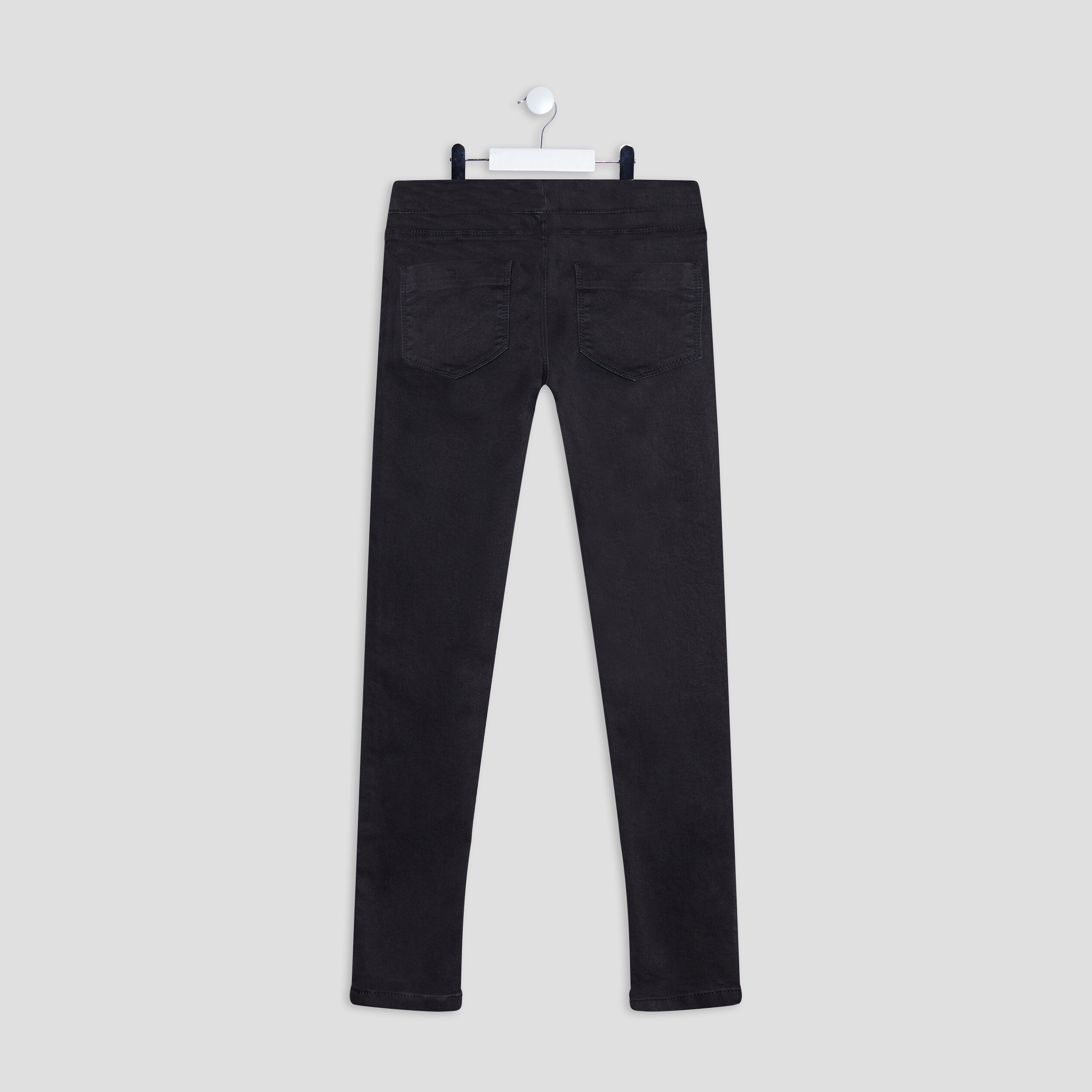 Jegging stretch 2 poches noir fille | La Halle