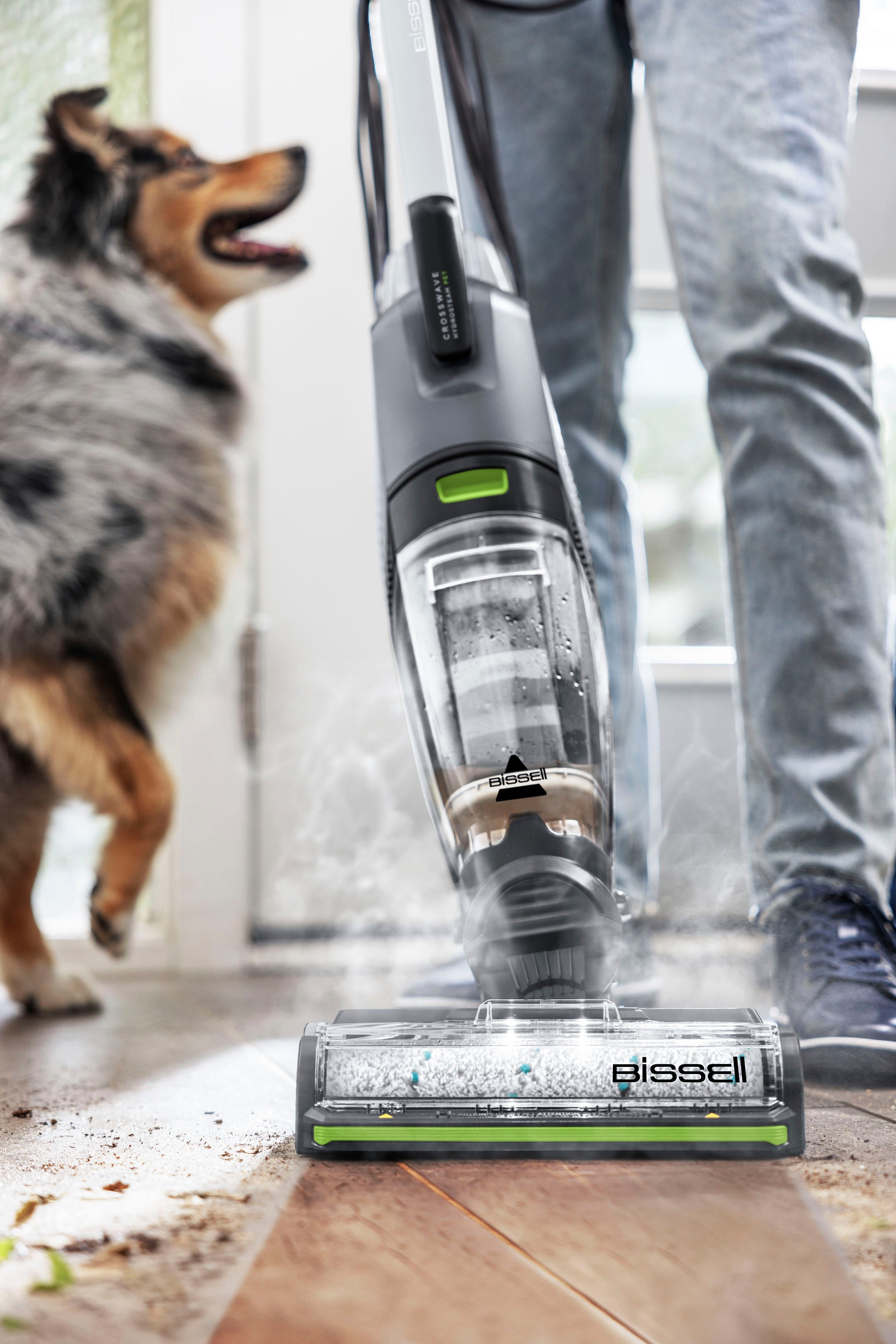 Bissell Nass-Trocken-Sauger Crosswave Hydrosteam Pet Select 3527N, 1100 W, beutellos