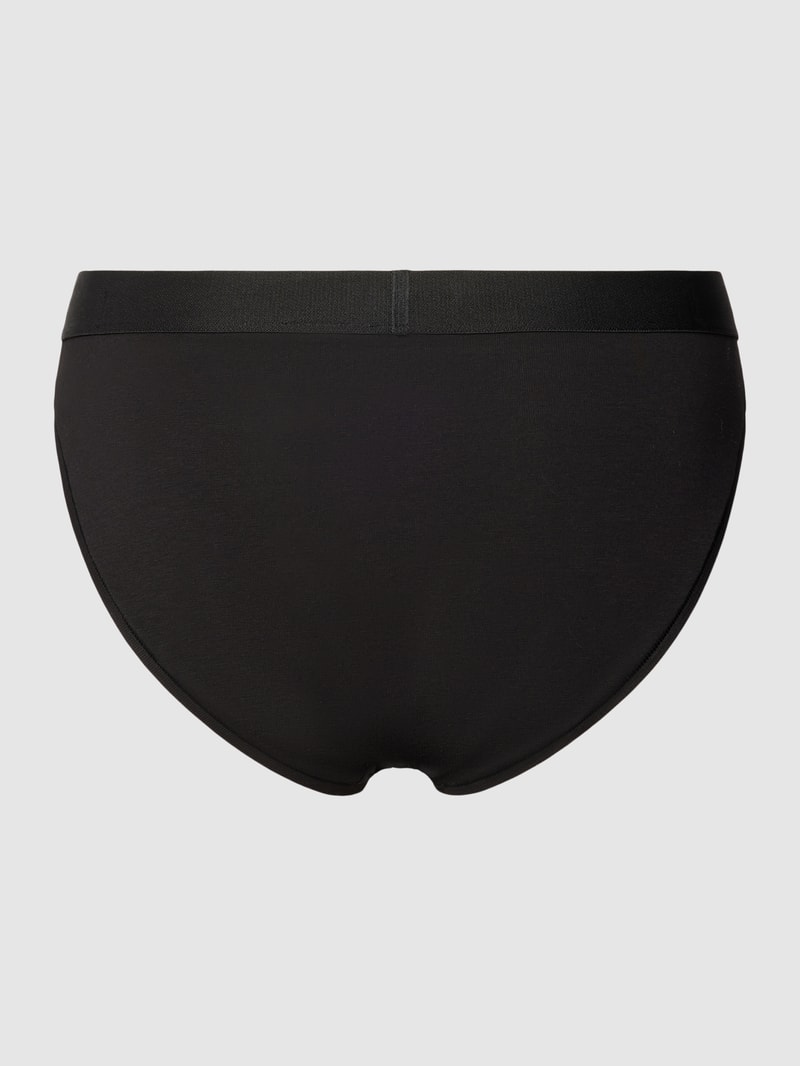 Slip mit elastischem Logo-Bund in schwarz