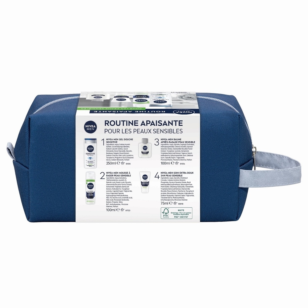nivea TROUSSE SENSITIVE MEN ROUTINE HOMME PEAUX SENSIBLES
