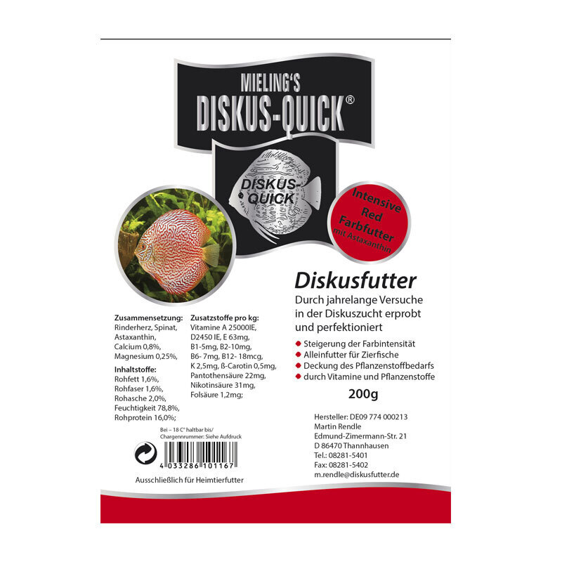 Mieling Frostfutter Mieling s Red Intensive 20 x 200g