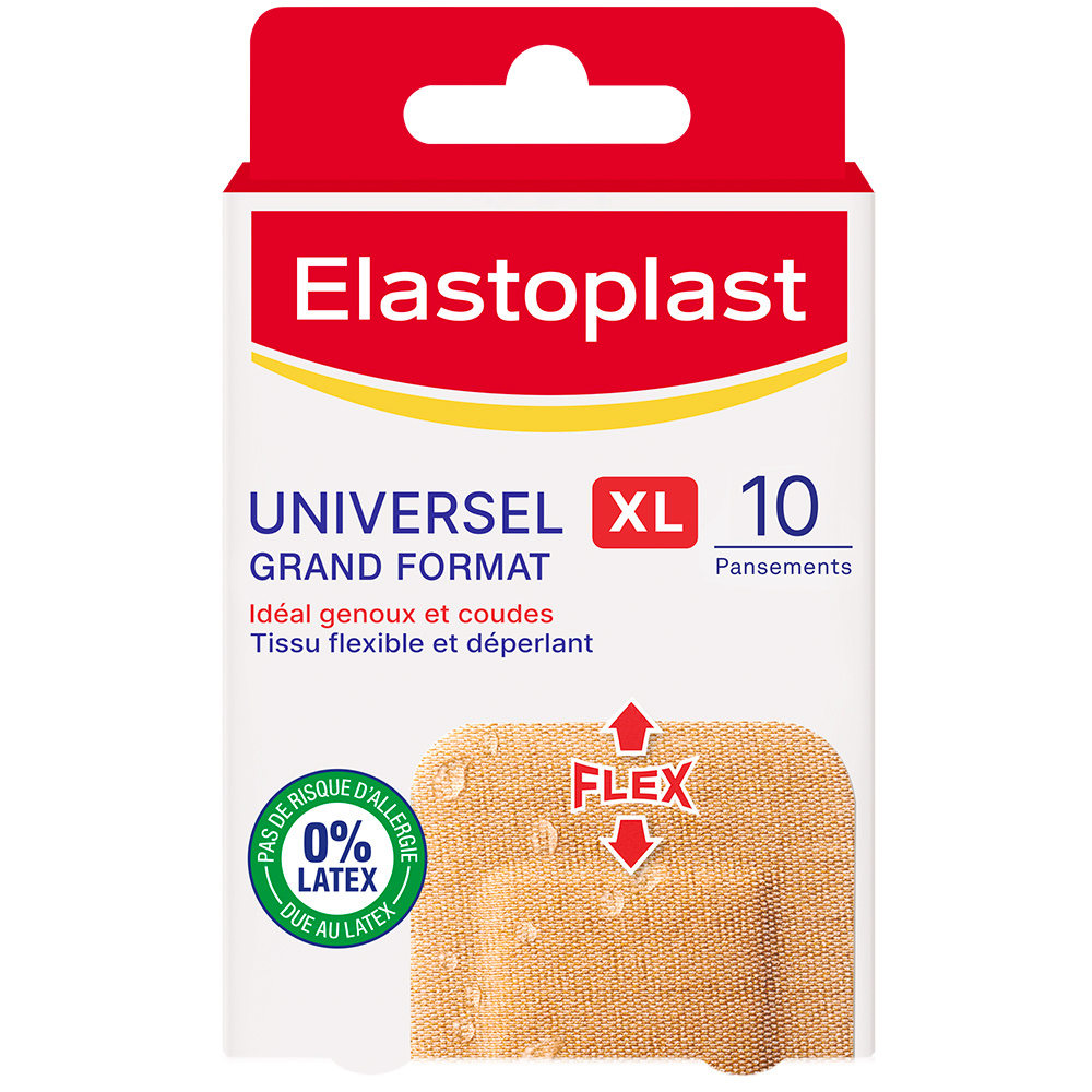 elastoplast ELASTOPLAST UNIVERSEL TISSU XL – Grand format 10 pansements Pansement