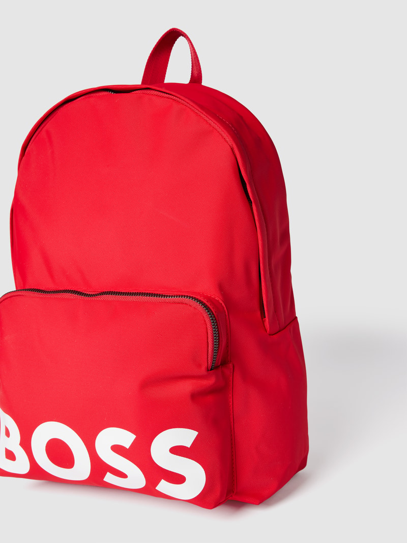 Rucksack mit Label-Print in rot