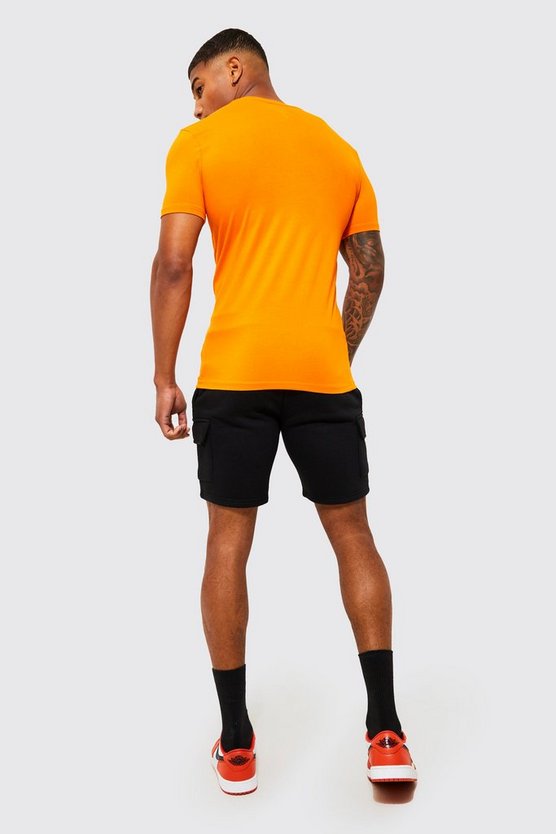 Mittellange Slim-Fit Jersey-Shorts