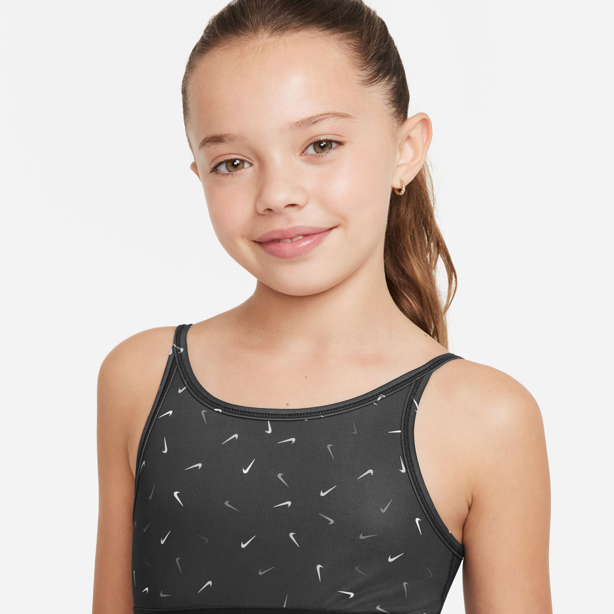 Dri-Fit Light Support Sport-BH Mädchen - Schwarz