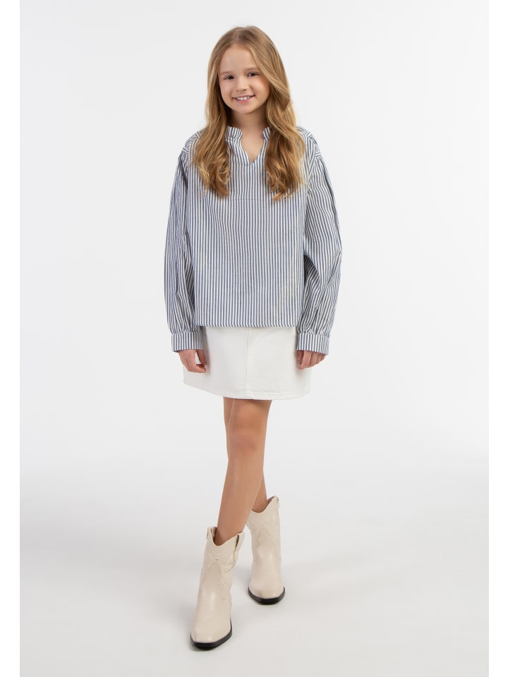 DreiMaster Bluse in Dunkelmarine Streifen günstig kaufen