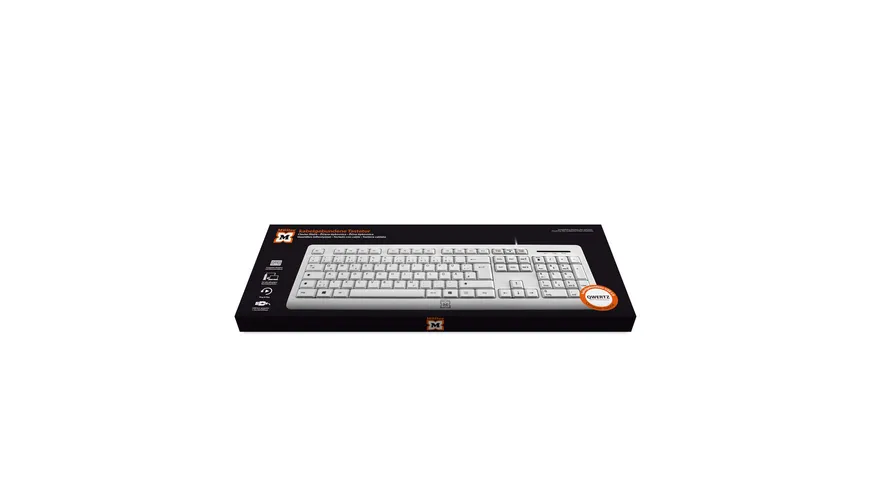 Müller kabelgebundene Tastatur, QWERTZ (DE/AT), weiß