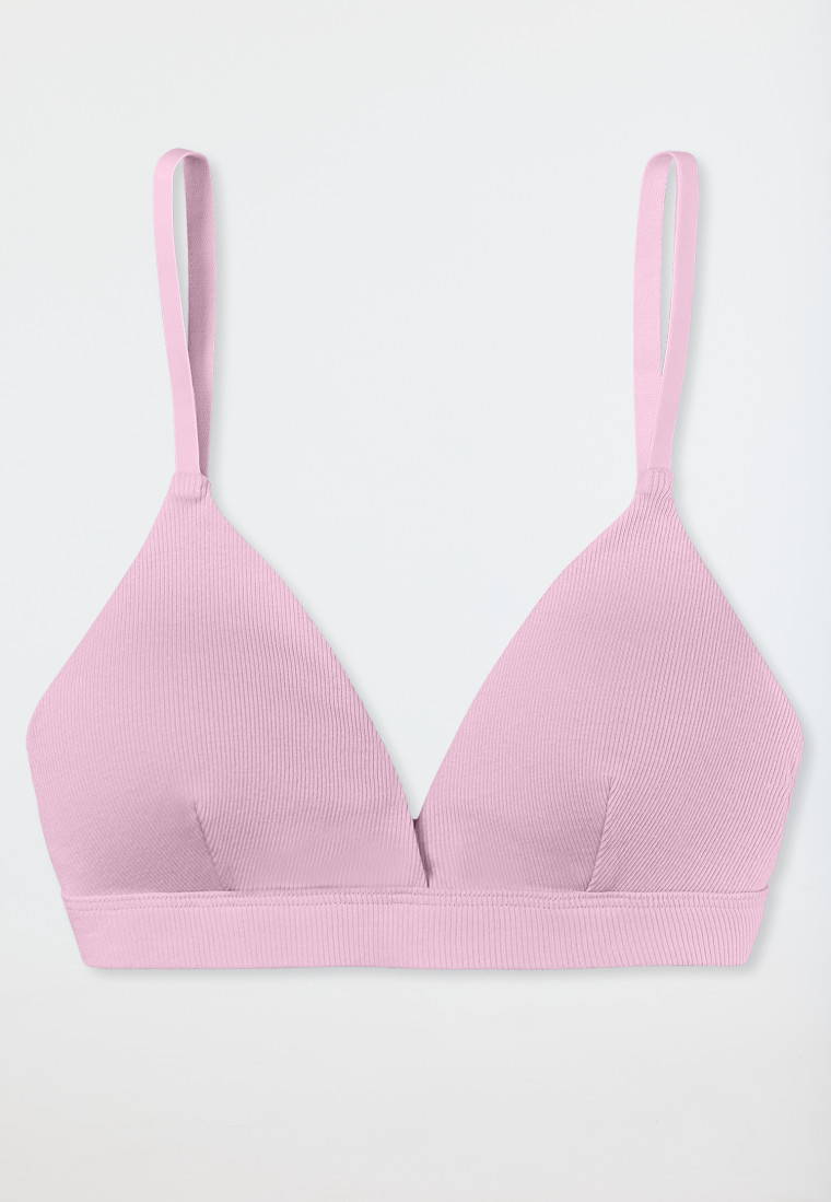 Soft-BH Doppelripp herausnehmbare Pads powder pink - Pure Rib