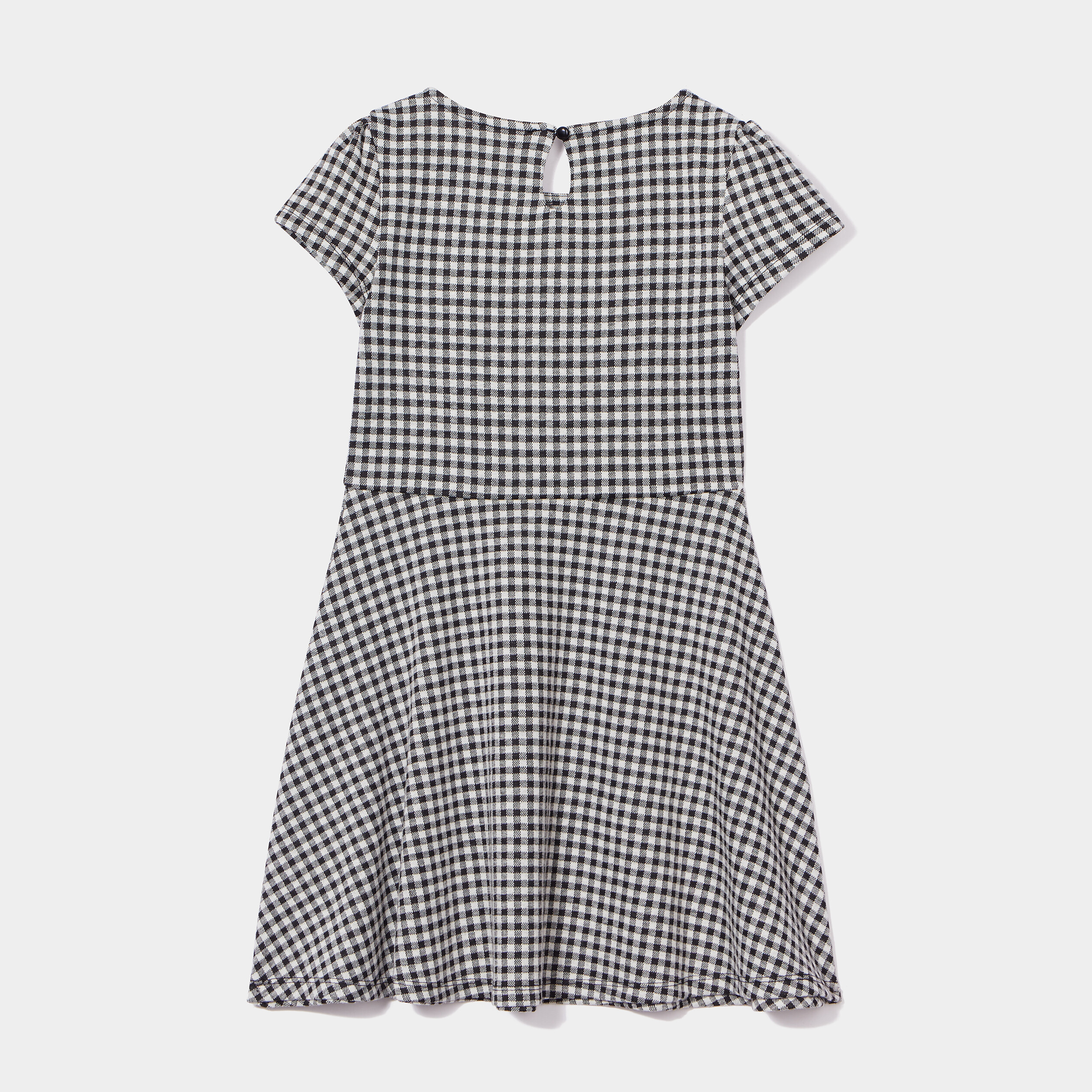 Robe patineuse manches courtes ecru fille | La Halle