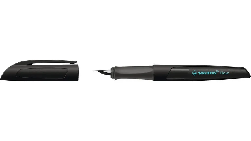 STABILO® Füller - STABILO Flow ACTIVE in schwarz - Einzelstift - inklusive Patrone schwarz