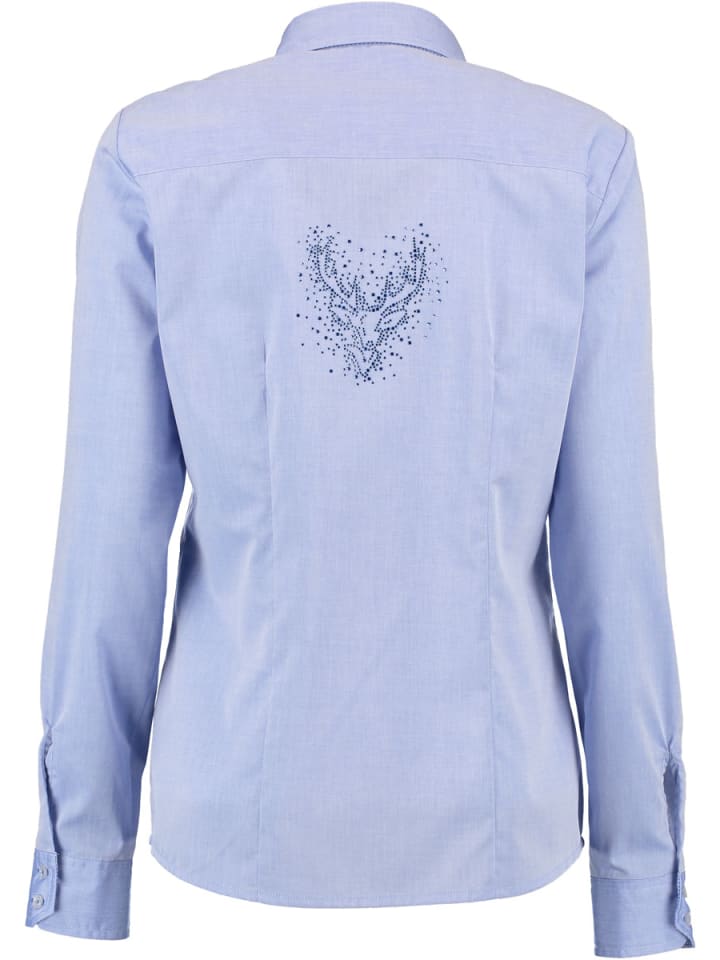 OS-Trachten Trachtenbluse Feqoy in hellblau/bleu günstig kaufen