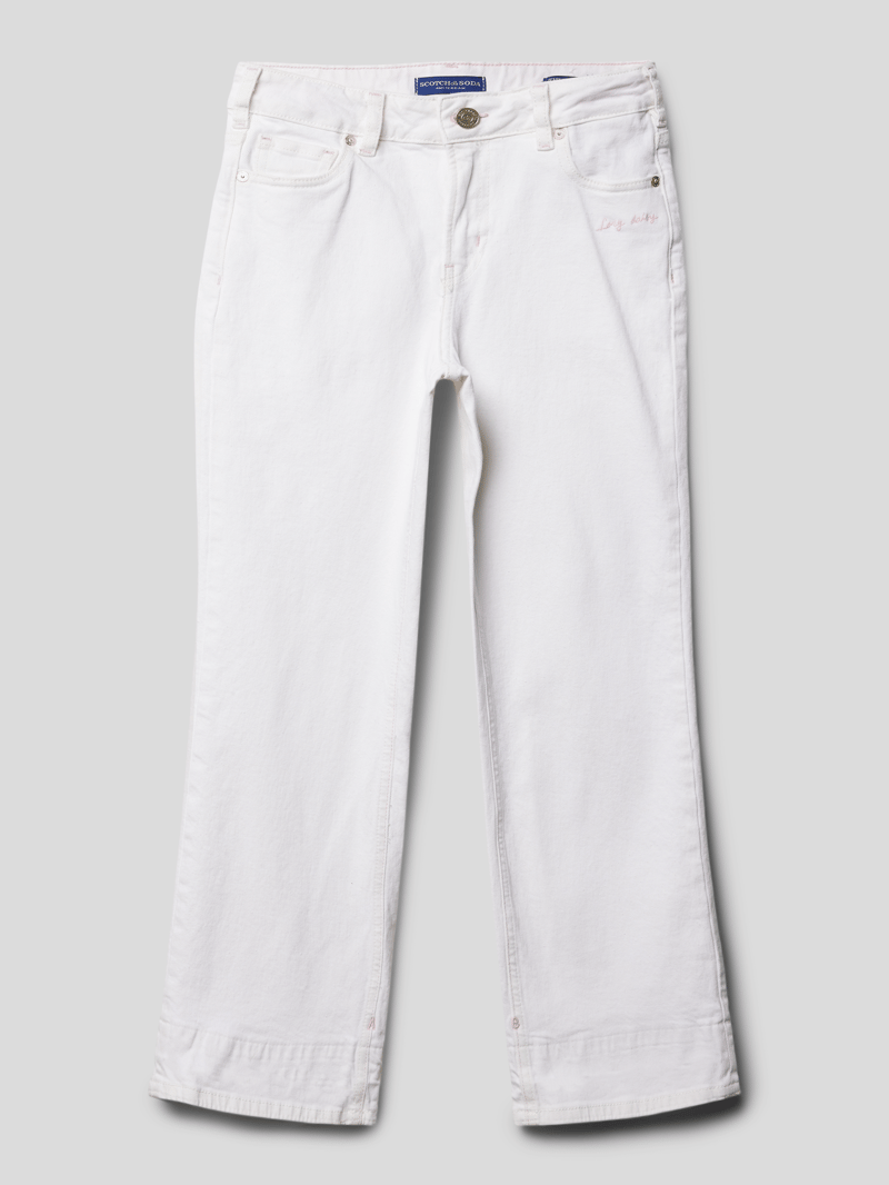 Wide Fit Jeans in 5-Pocket-Design Modell 'The Wave' in weiß