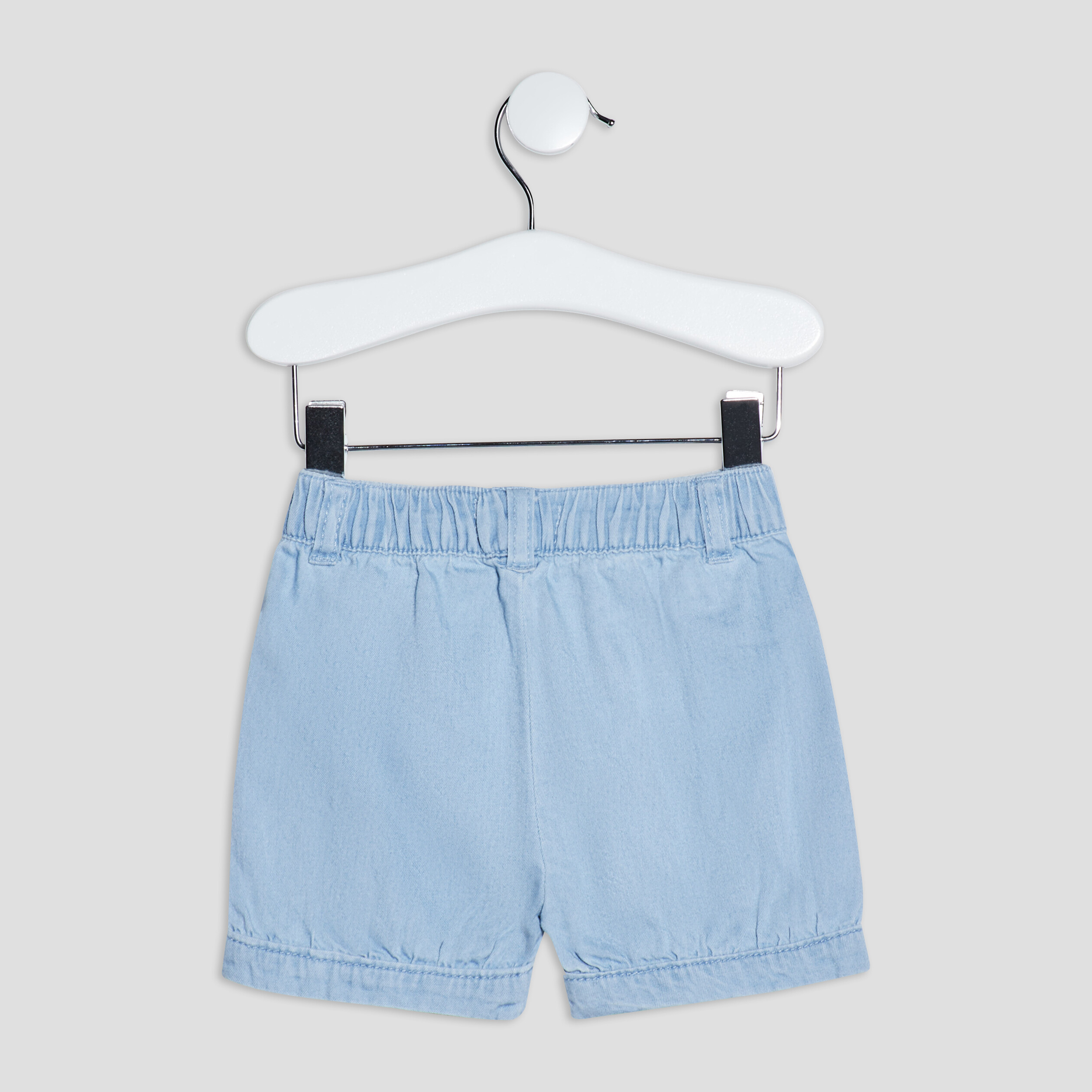 Short droit en jean Creeks denim stone bébé fille | La Halle