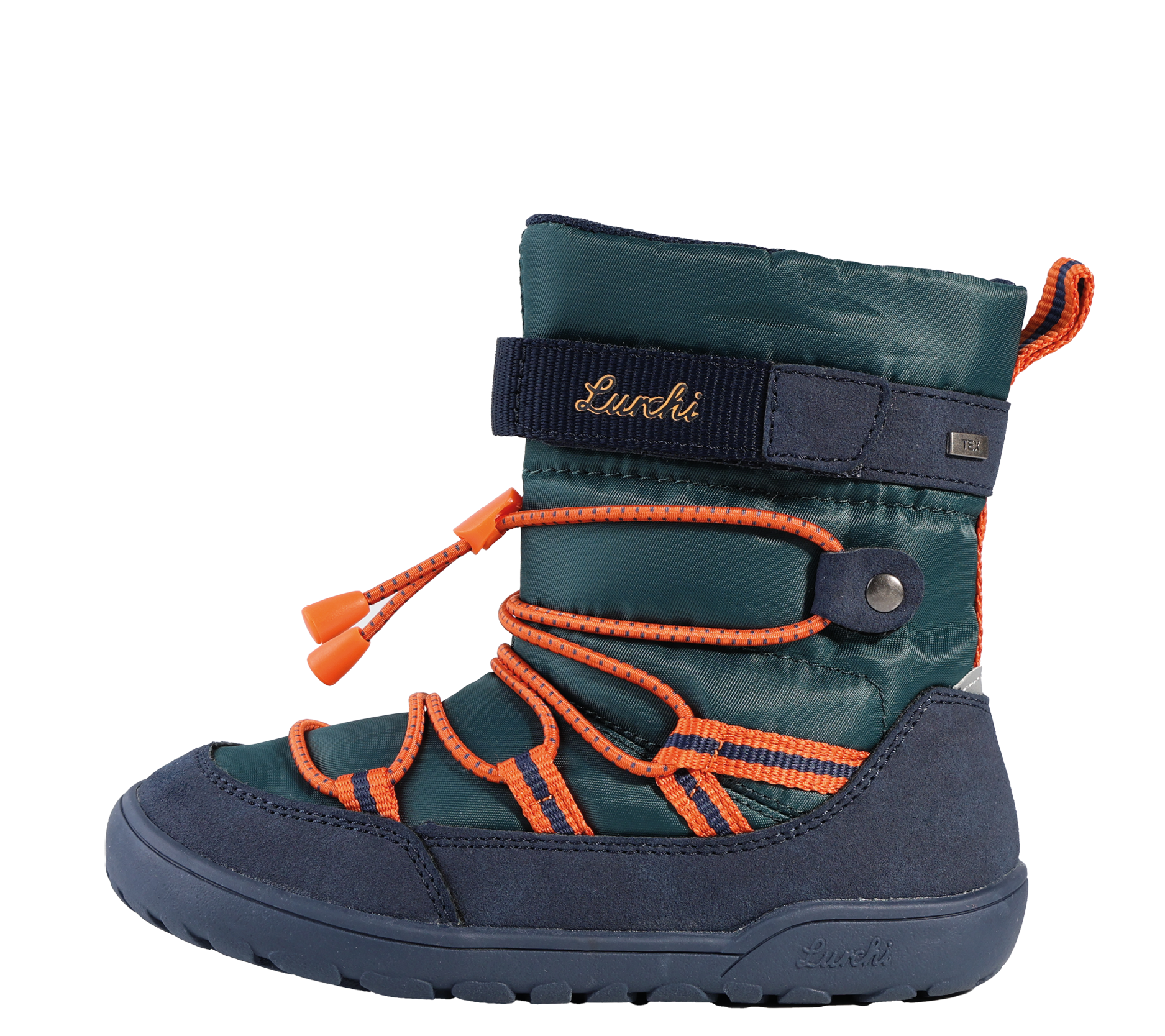 Lurchi Stiefelette Jace-TEX Barefoot - petrol-orange