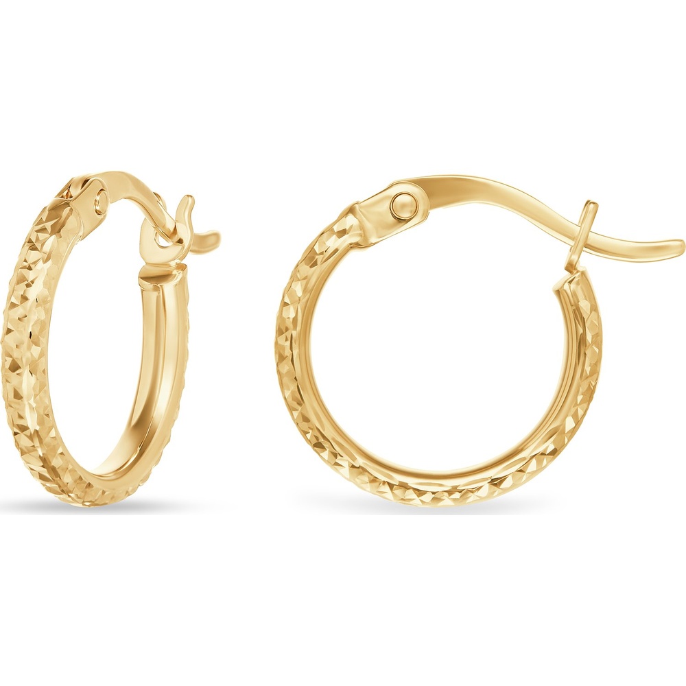 FAVS Créoles 375 Or jaune Boucles d'oreilles