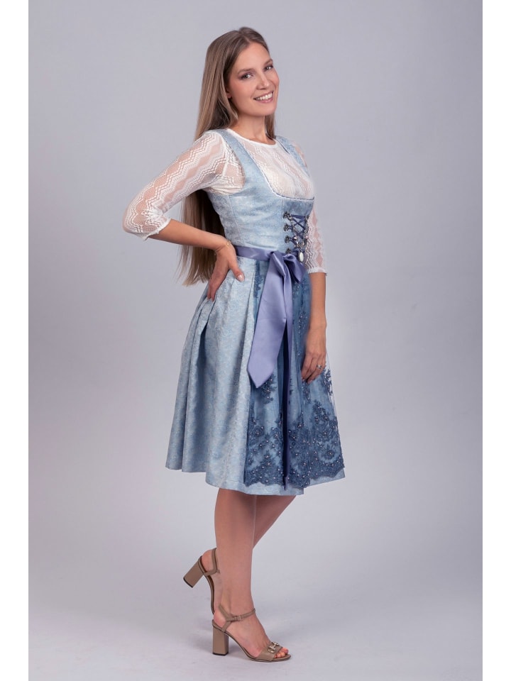 Edelnice Mini Dirndl 2-teilig Cloé in hellblau günstig kaufen