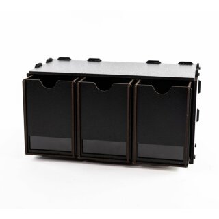 Black Paint Rack: Schrank mit 3 Hohen Schubladen
