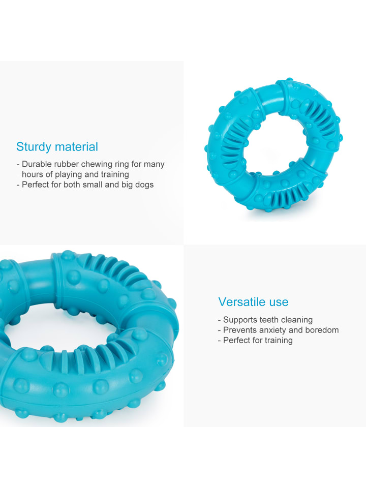 Intirilife Hunde Kauspielzeug 12,5 cm Kauring in Blau günstig kaufen onesize