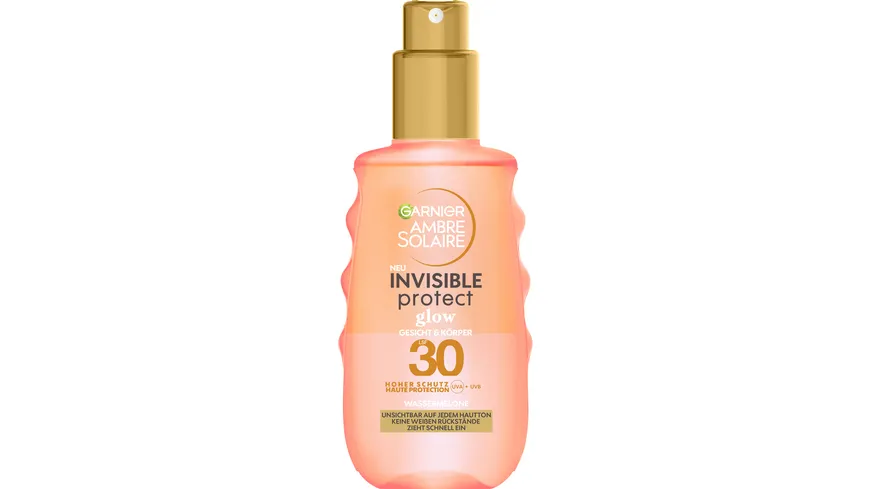 Garnier Ambre Solaire Invisible Protect Glow SPF30 Sonnenschutz-Spray 150 ml