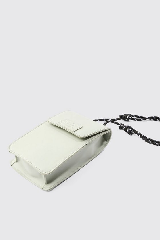 Hellgraue PU Man Handy-Tasche