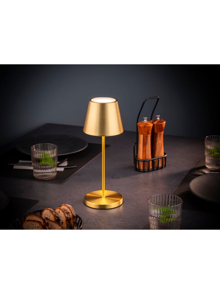 APS Tischleuchte in Gold, Ø 11 cm, H: 30,5 cm, B: 11 cm, L: 11 cm, Metall günstig kaufen onesize