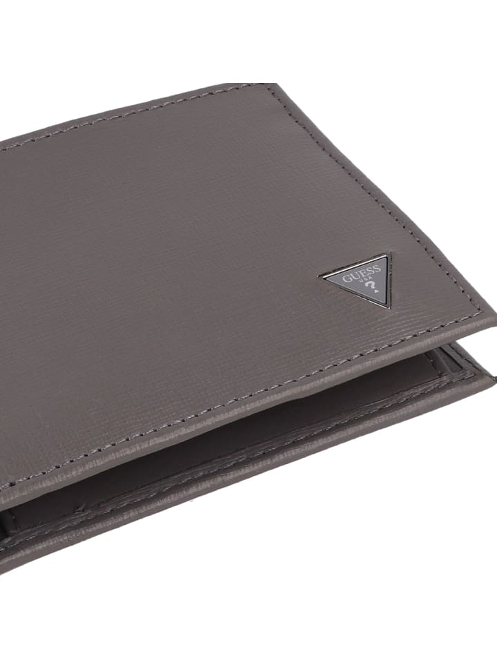 Guess Madrid Geldbörse RFID Schutz Leder 12 cm in grey günstig kaufen onesize