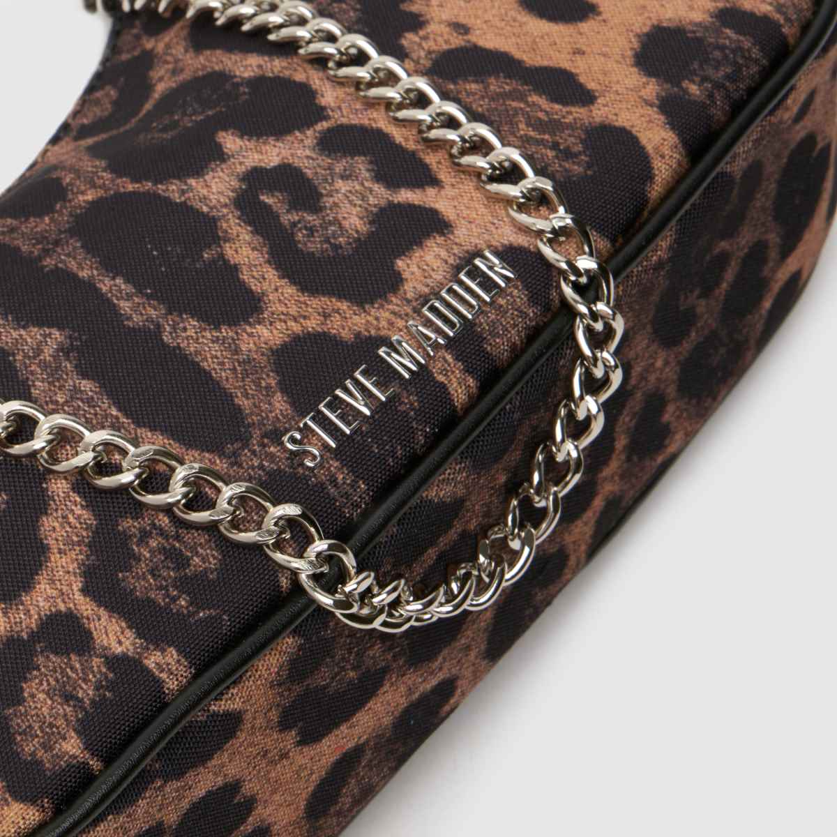 Steve Madden brun & svart bvital axelväska