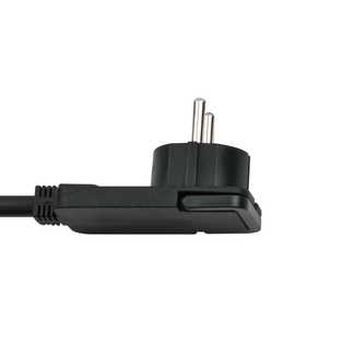 Brennenstuhl 1153300100 Comfort-Line Plus produžni kabel s ravnim utikačem, 6-polni, crni, 2 m H05VV-F 3G1.5