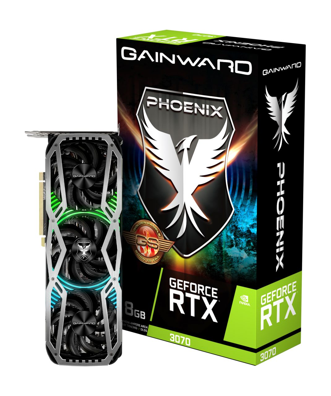 Gainward RTX3070 Phoenix Grafikkarte (8 GB, GDDR6, drei Lüfter, RGB, LHR)