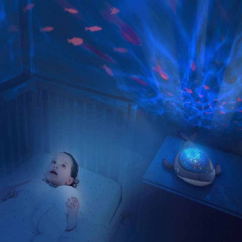 Veilleuse peluche baleine projecteur d'ambiance aqua dream Pabobo