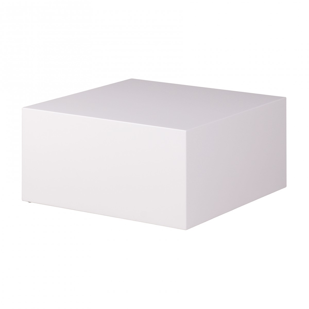 Wohnling Couchtisch Monobloc MDF Holztisch weiß 60 cm breit Design Wohnzimmer-Tisch modern Beistelltisch quadratisch