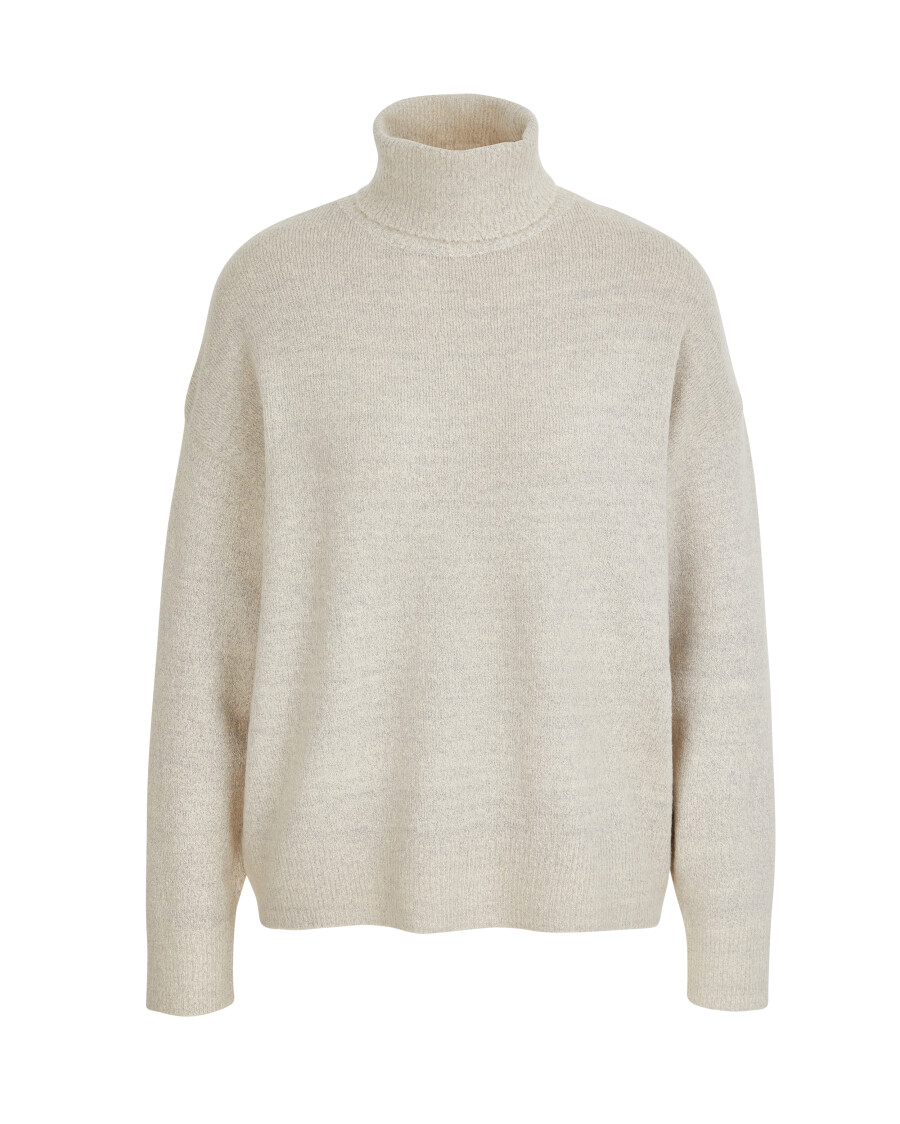 Rollkragenpullover mit Rippbündchen