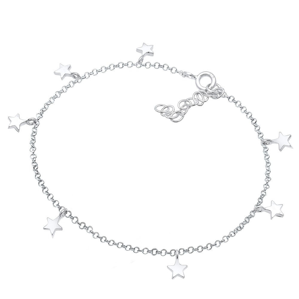 Elli Elli Bracelet de Cheville Bijoux Pied Femme - (925/1000) Argent Bijoux