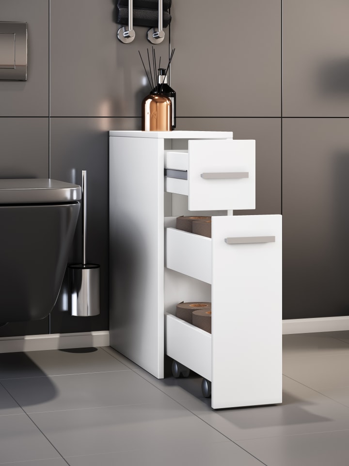 VCM  Holz Badmöbel Nischenschrank Raumteiler Bad Zalo in Weiß günstig kaufen onesize